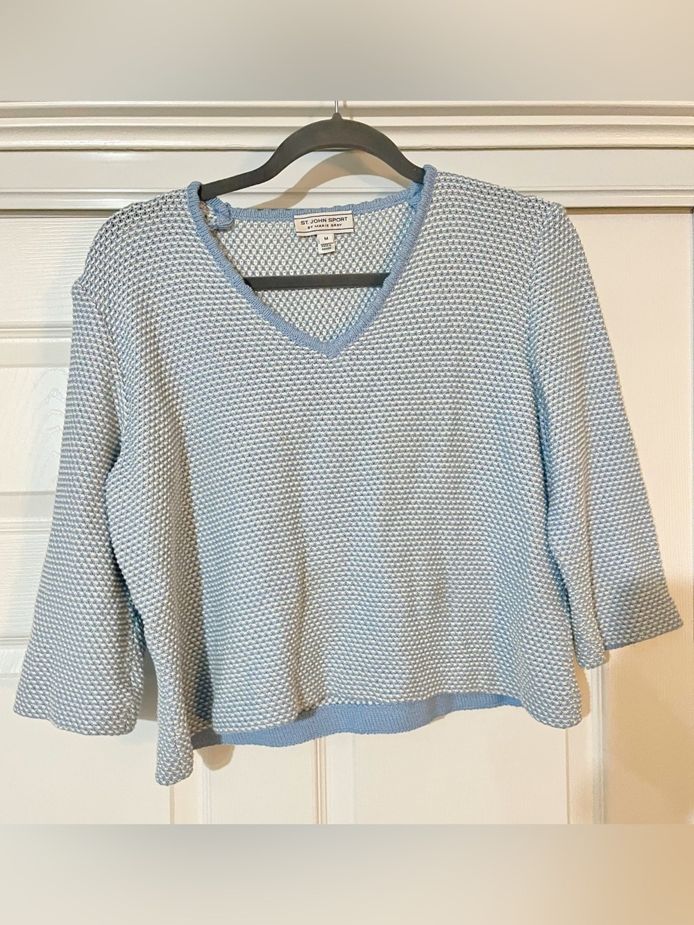 ST JOHN SPORT Cropped Wool Blend Pullover